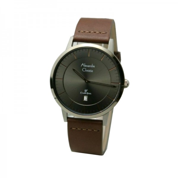 Alexandre Christie AC 8639 Gun Black Brown Lady Leather LDLIGBA